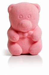 Šumivá bomba do koupele 120g růžový medvídek - vůně jahoda