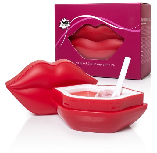 Peeling na rty 23g + noční maska na rty 19g - třešeň